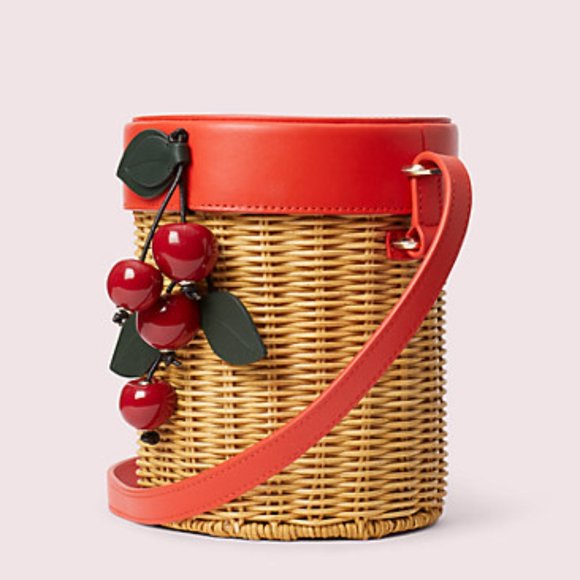 kate spade Bags Nwt Kate Spade Picnic Wicker Crossbody W Cherries